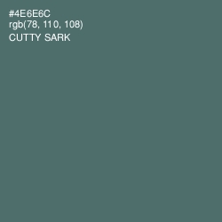 #4E6E6C - Cutty Sark Color Image